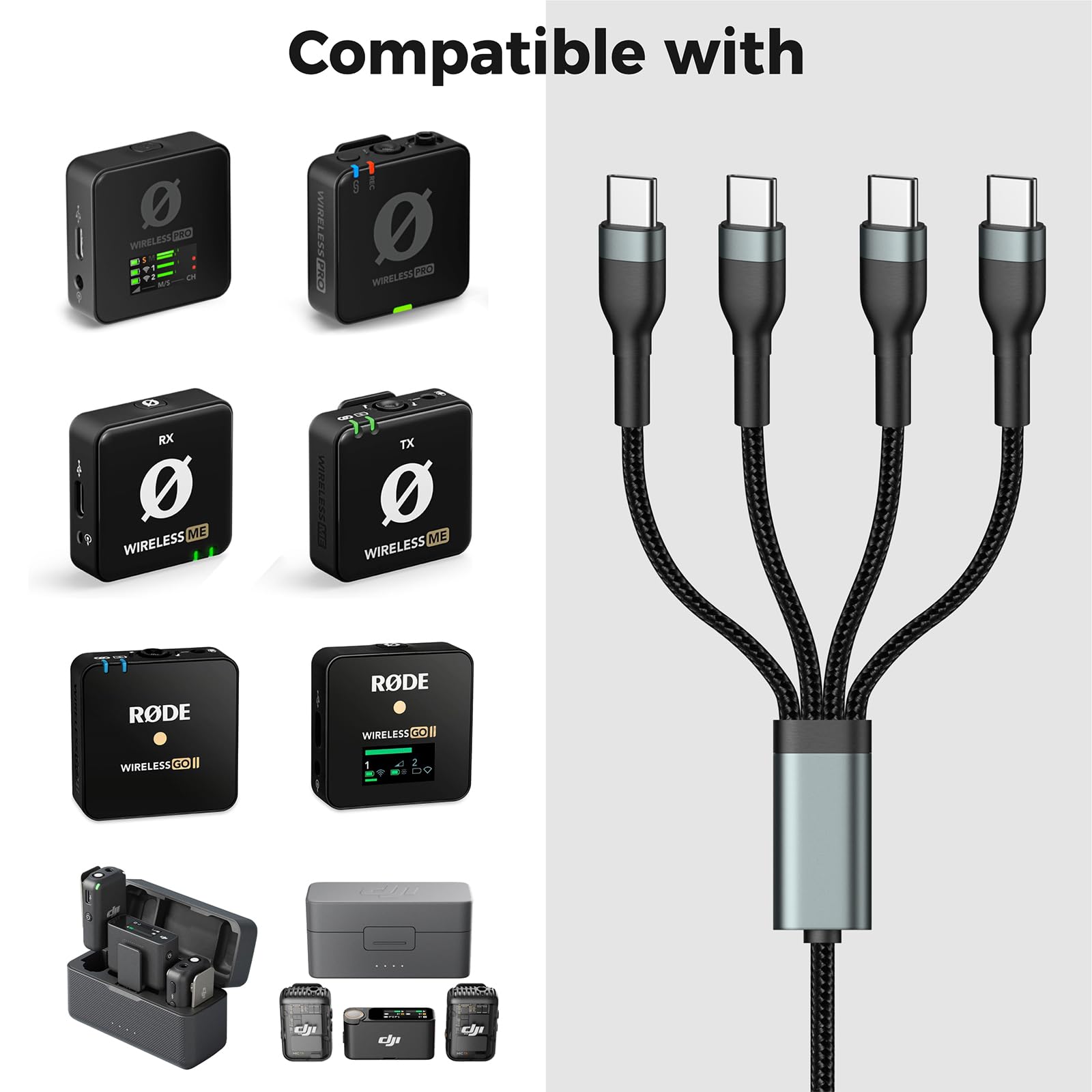 【RODE】 Wireless GO 別売りiPhoneケーブル付き Amazon.co.jp: TELESIN Rode Wireless GO II/Rode Wireless GO